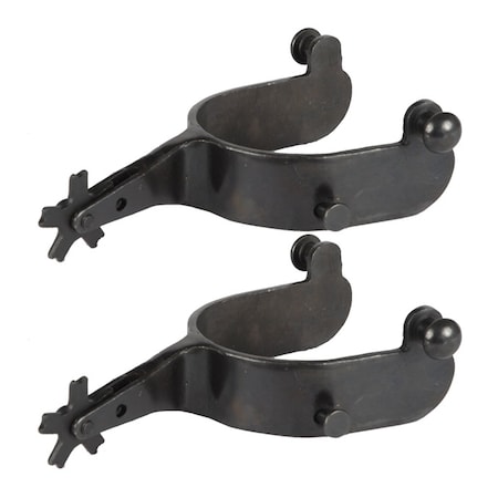 Jacks Imports Black Steel Bull Spurs 11065